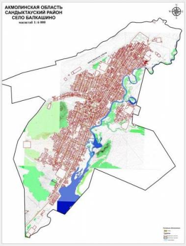 Балкашино акмолинская область карта